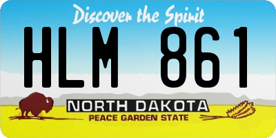 ND license plate HLM861