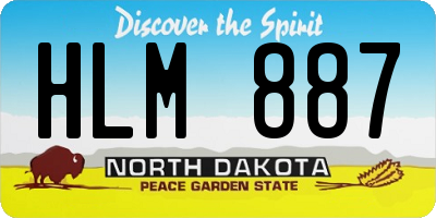 ND license plate HLM887
