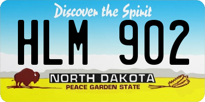 ND license plate HLM902