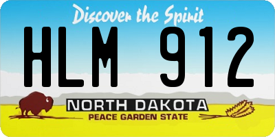 ND license plate HLM912