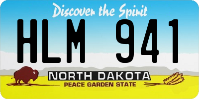 ND license plate HLM941