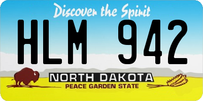 ND license plate HLM942