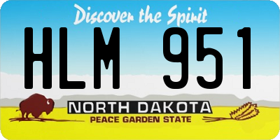 ND license plate HLM951