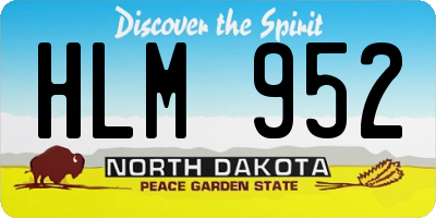 ND license plate HLM952