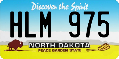 ND license plate HLM975