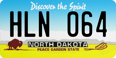 ND license plate HLN064