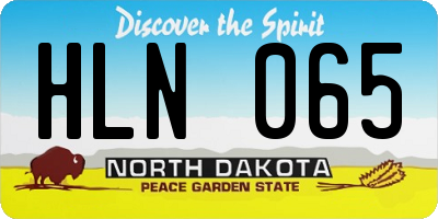 ND license plate HLN065
