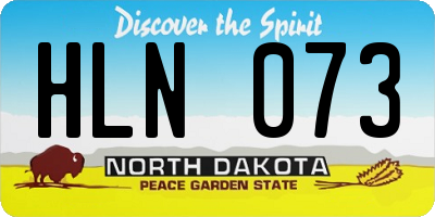 ND license plate HLN073