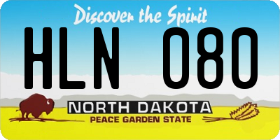 ND license plate HLN080