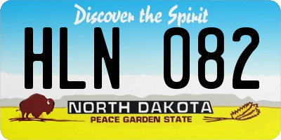 ND license plate HLN082