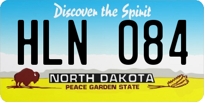 ND license plate HLN084