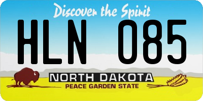 ND license plate HLN085
