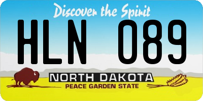 ND license plate HLN089