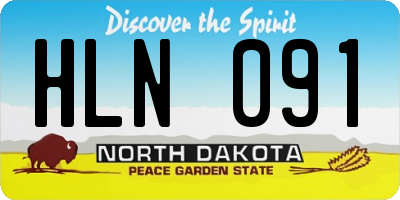 ND license plate HLN091