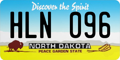 ND license plate HLN096