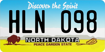 ND license plate HLN098