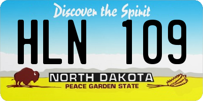 ND license plate HLN109