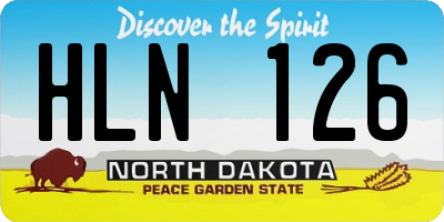 ND license plate HLN126