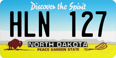 ND license plate HLN127