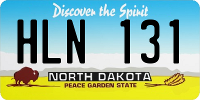 ND license plate HLN131