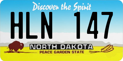 ND license plate HLN147