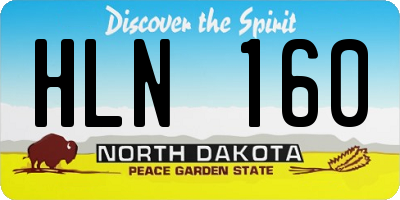 ND license plate HLN160