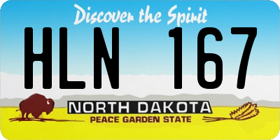 ND license plate HLN167