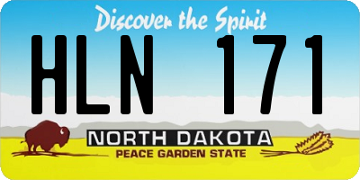 ND license plate HLN171