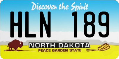 ND license plate HLN189