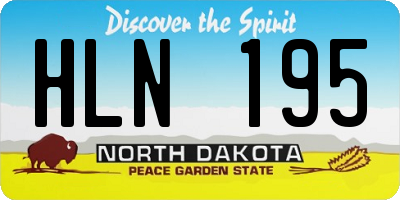 ND license plate HLN195
