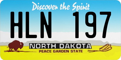 ND license plate HLN197
