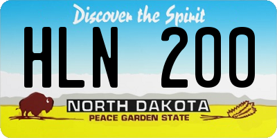 ND license plate HLN200
