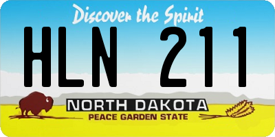ND license plate HLN211