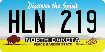 ND license plate HLN219