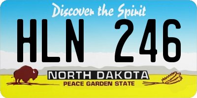 ND license plate HLN246