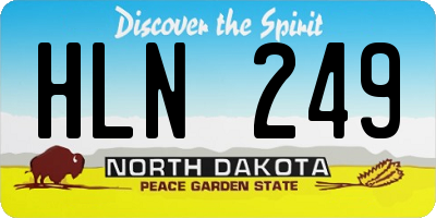 ND license plate HLN249