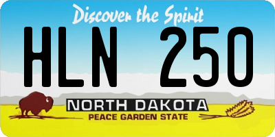 ND license plate HLN250