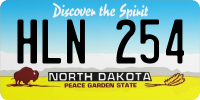 ND license plate HLN254