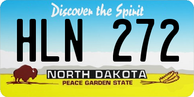 ND license plate HLN272