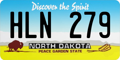 ND license plate HLN279