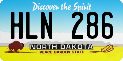 ND license plate HLN286