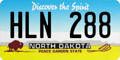 ND license plate HLN288