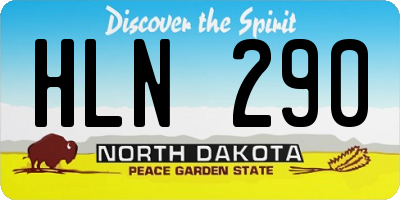 ND license plate HLN290