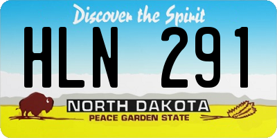 ND license plate HLN291