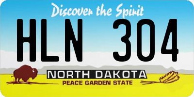 ND license plate HLN304