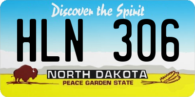 ND license plate HLN306