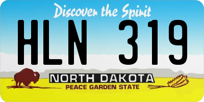 ND license plate HLN319