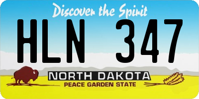 ND license plate HLN347