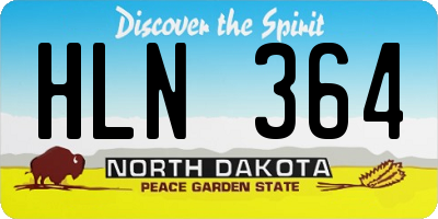 ND license plate HLN364