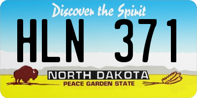ND license plate HLN371